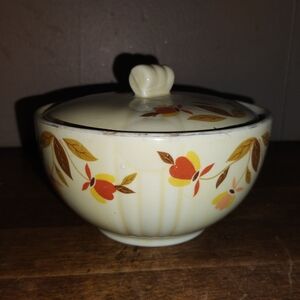 Vintage Floral Ceramic Bowl with Lid